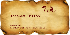 Terebesi Milán névjegykártya